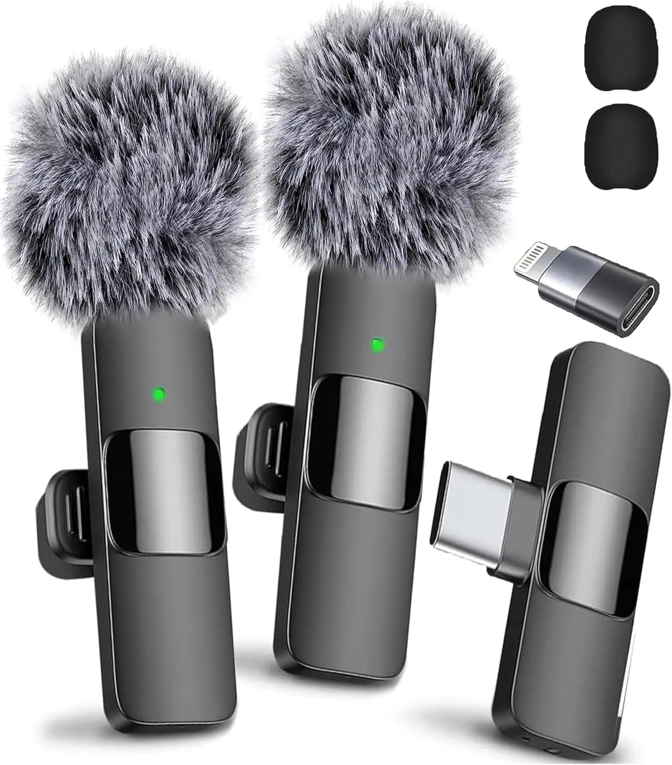 ProCast Wireless – Dual Lavalier Lapel Mic Set for iPhone & Android (No App Needed, Plug & Play)