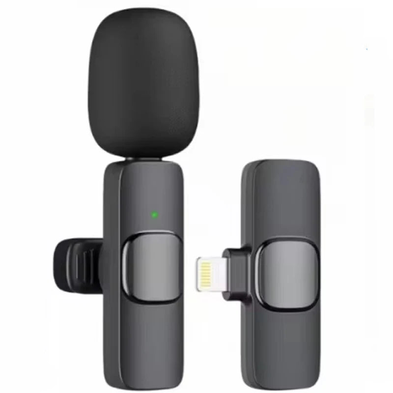 AirMic Duo – Wireless Lavalier Mic Set with Bluetooth 5.0 & Real-Time Noise Reduction for iPhone & Android