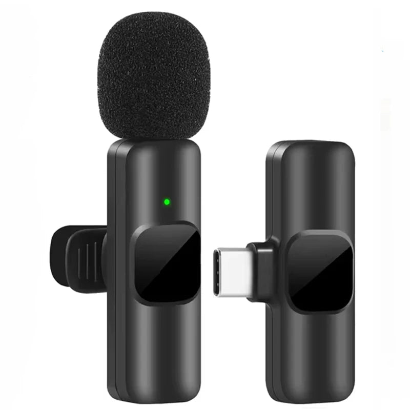 AirMic Duo – Wireless Lavalier Mic Set with Bluetooth 5.0 & Real-Time Noise Reduction for iPhone & Android
